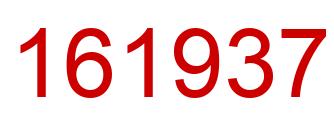 Número 161937 imagen rojo