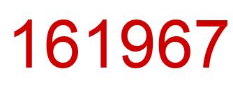 Number 161967 red image