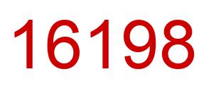 Number 16198 red image