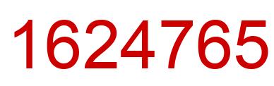 Número 1624765 imagen rojo
