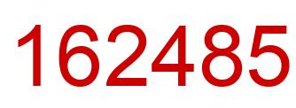 Número 162485 imagen rojo