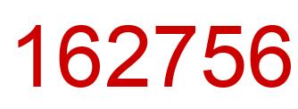Number 162756 red image