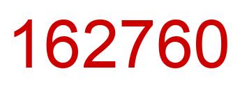 Number 162760 red image