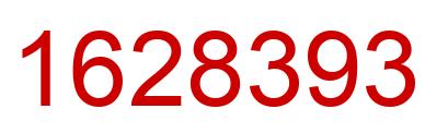 Number 1628393 red image