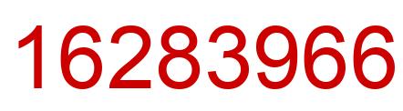 Number 16283966 red image