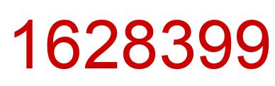 Number 1628399 red image