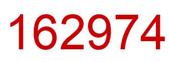 Number 162974 red image