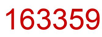 Number 163359 red image