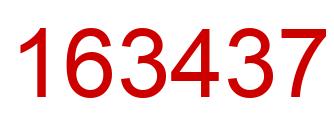 Number 163437 red image