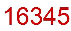 Number 16345 red image