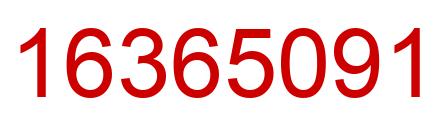 Number 16365091 red image