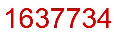 Number 1637734 red image