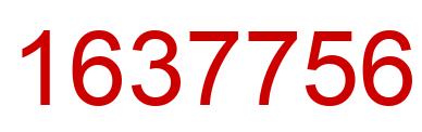 Number 1637756 red image