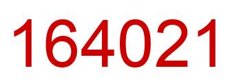 Número 164021 imagen rojo