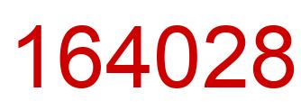 Número 164028 imagen rojo