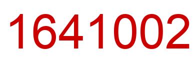Number 1641002 red image