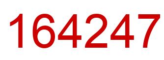 Number 164247 red image