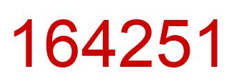 Number 164251 red image