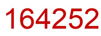 Number 164252 red image