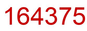 Number 164375 red image
