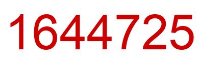 Number 1644725 red image