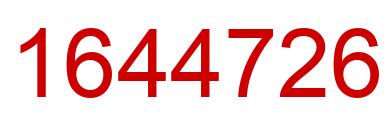 Number 1644726 red image