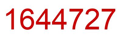 Number 1644727 red image
