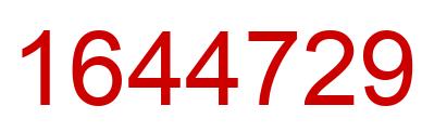 Number 1644729 red image