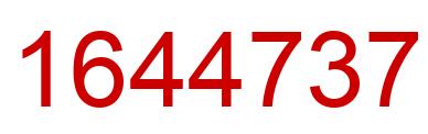 Number 1644737 red image