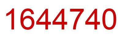 Number 1644740 red image