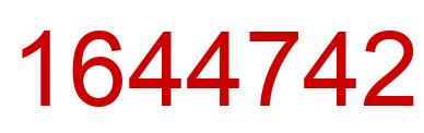 Number 1644742 red image