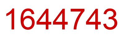 Number 1644743 red image
