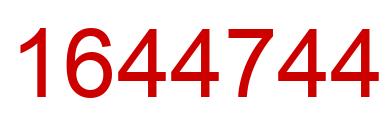 Number 1644744 red image