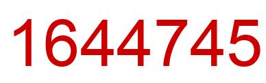 Number 1644745 red image