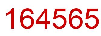 Number 164565 red image