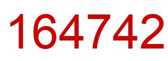 Número 164742 imagen rojo