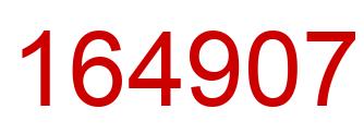 Number 164907 red image
