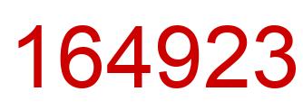 Number 164923 red image