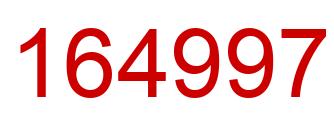 Número 164997 imagen rojo