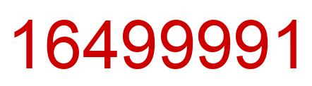 Number 16499991 red image