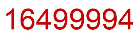 Number 16499994 red image