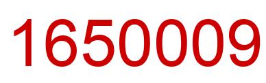 Number 1650009 red image