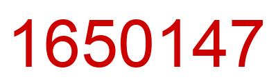 Number 1650147 red image