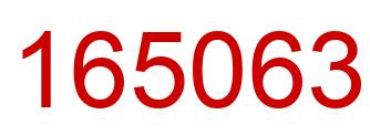 Number 165063 red image