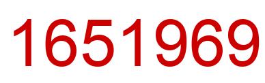 Number 1651969 red image