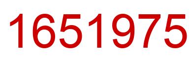 Number 1651975 red image