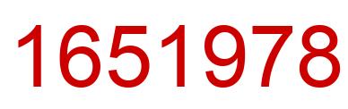 Number 1651978 red image