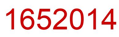Número 1652014 imagen rojo
