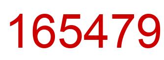 Número 165479 imagen rojo