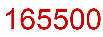 Número 165500 imagen rojo